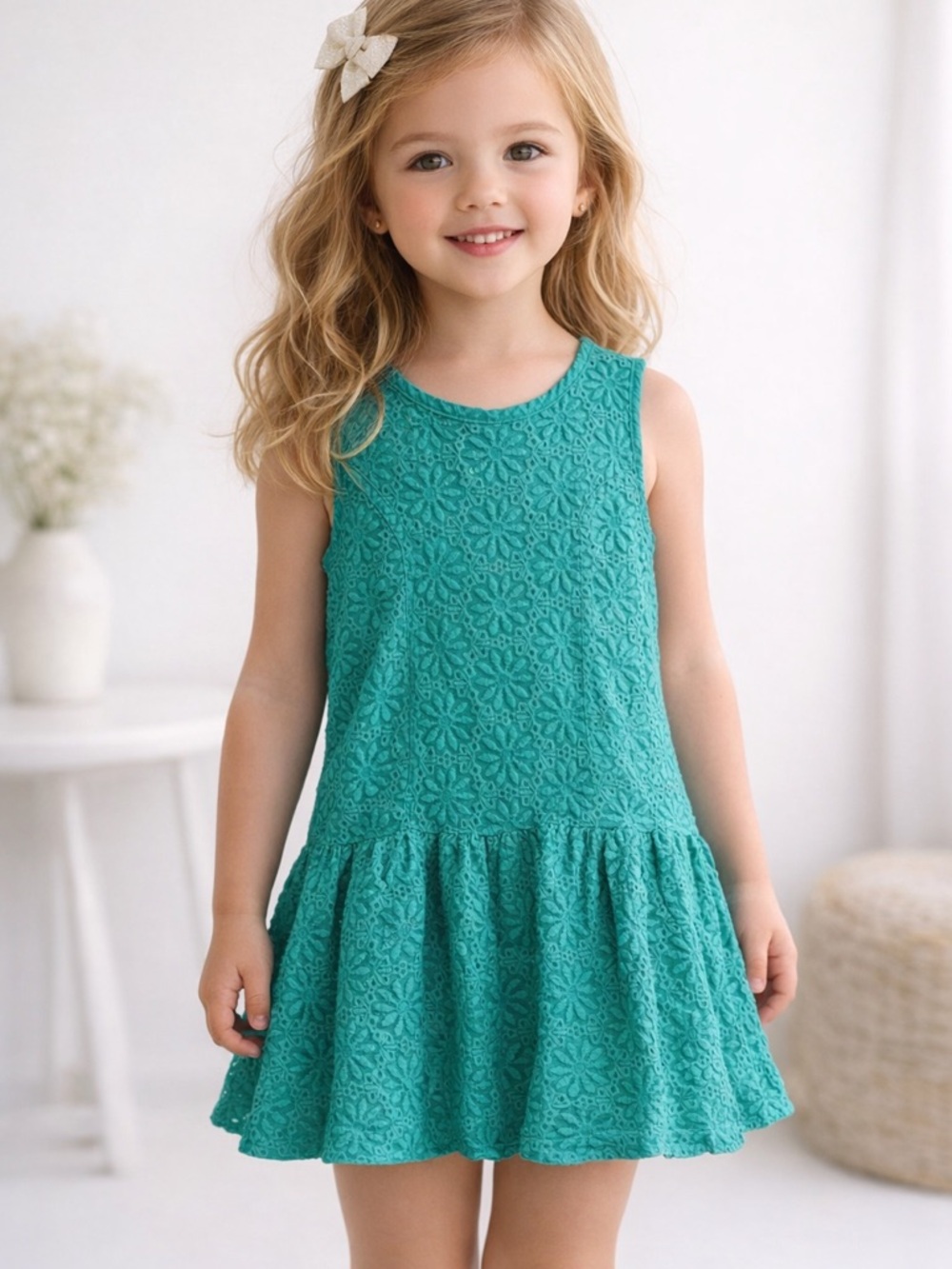 5T Oshkosh B’gosh green dress